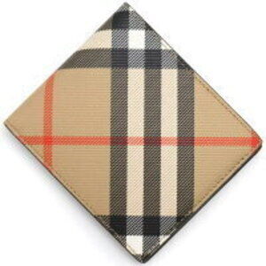 Burberry CC Bifold Wallet Check Sand Brown Multi Bin